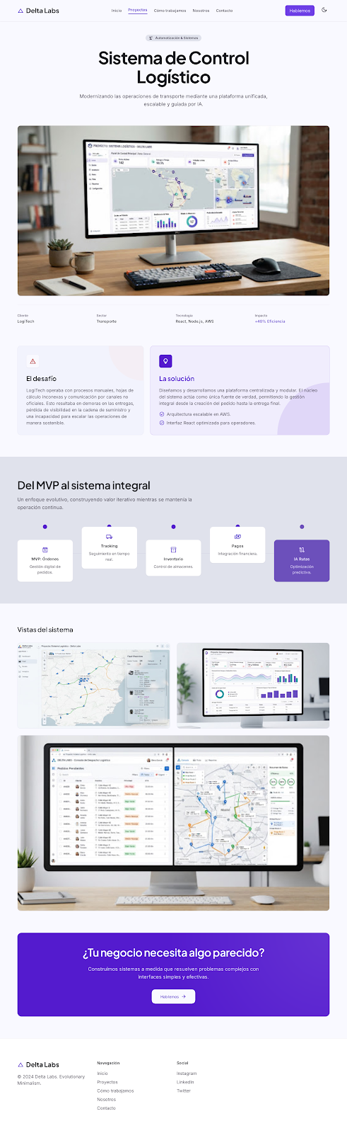 Vista conceptual de una plataforma operativa